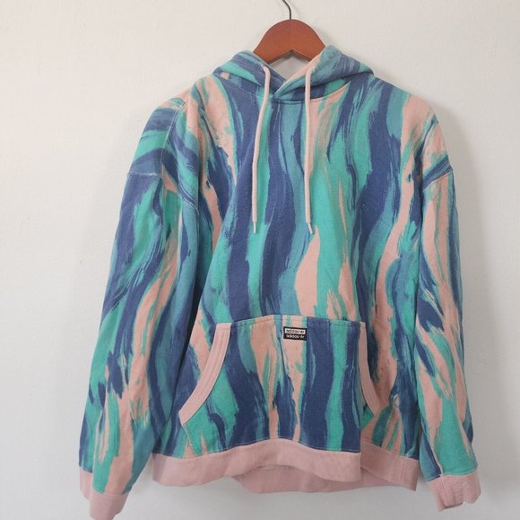 adidas Other - adidas Originals Men's R.Y.V. Hoodie Pullover In Vapor Pink Multi Medium AOP